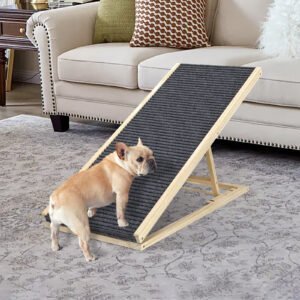 Upgrade Extra-Wide Folding Dog Ramp for Bed, Couch, or Car