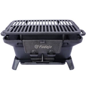 Portable Oval Cast Iron Charcoal Grill - Rectangle