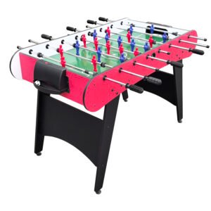 PlayArena Multi-Game Table (Soccer/Foosball/Football) - Round (Red)