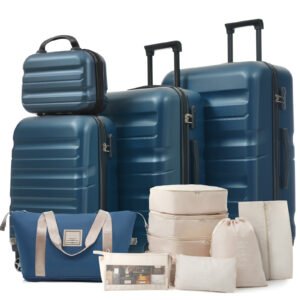 Hardshell ABS Luggage Set with Dual Spinner Wheels