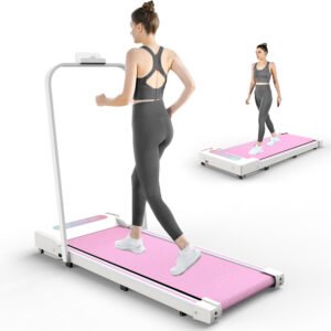 FlexRun 2-in-1 Under-Desk Treadmill (Handle + Remote) - Pink