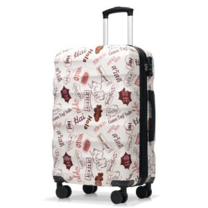 24" Expandable Hardside Checked Luggage with TSA Lock - Hello