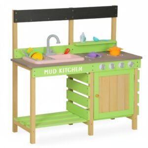 Outdoor Kids Mud Kitchen with Water Play Set
