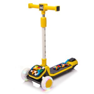 BlockBuilder 3-Wheel Scooter (Flashing Wheels) - Yellow