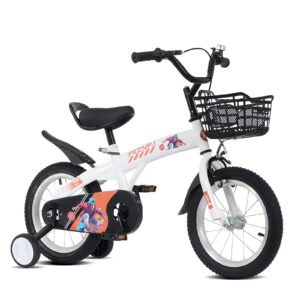 Sportster Kids Bike 18" (Training Wheels + Kickstand) - White