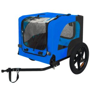 Pet Bike Trailer for Small and Medium Dogs - Blue