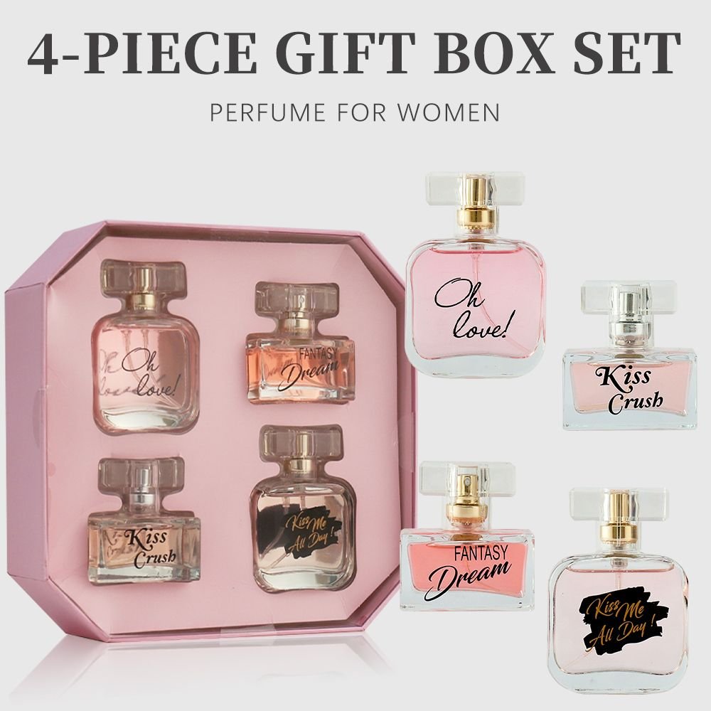 Women's Eau De Parfuma Spray Gift Box, Long Lasting Fragrance, 4-Piece Set - Image 3