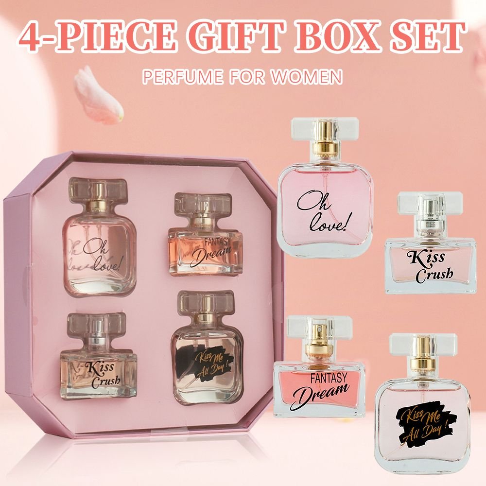Women's Eau De Parfuma Spray Gift Box, Long Lasting Fragrance, 4-Piece Set - Image 4