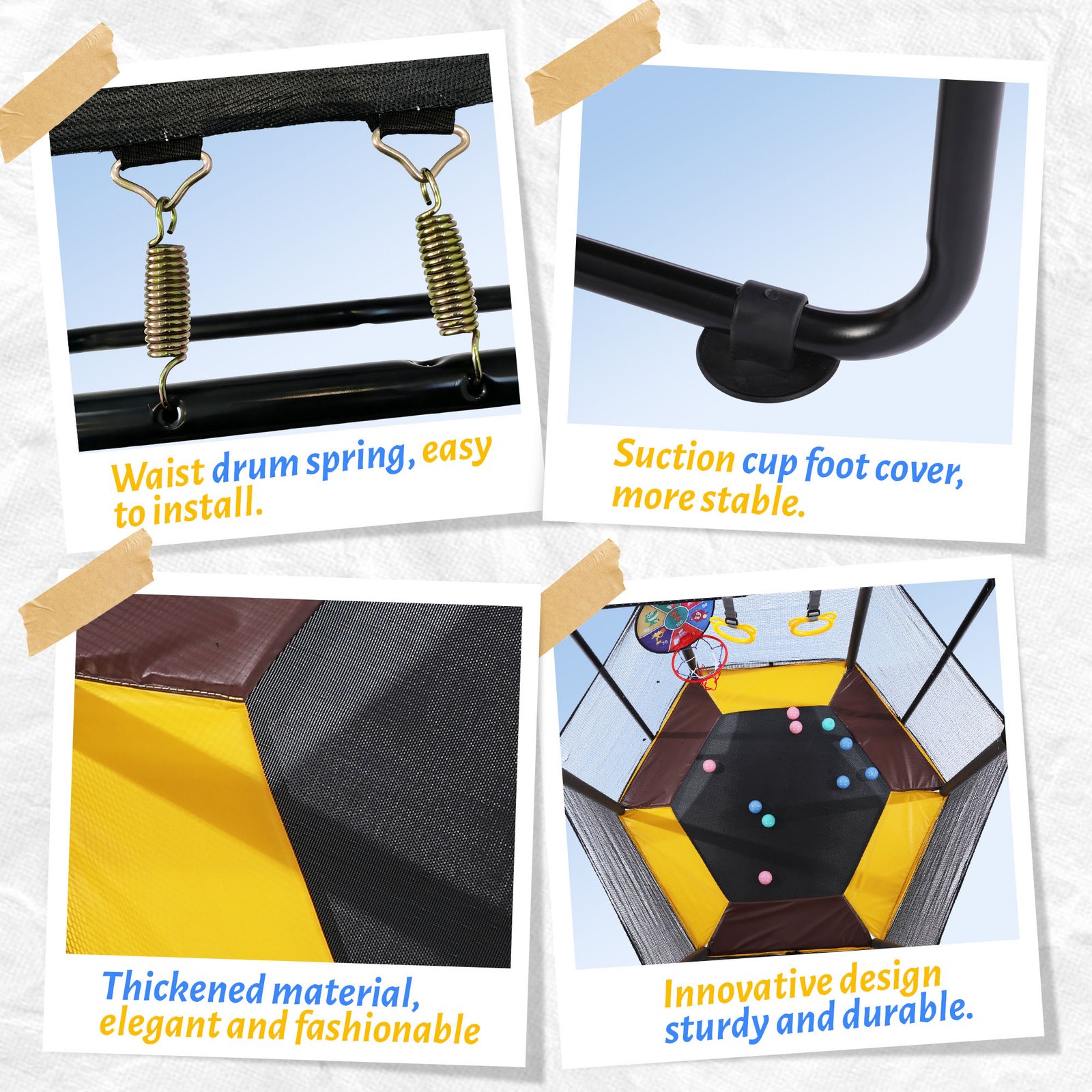 54 Inch Trampoline for Kids with Enclosure - Image 6