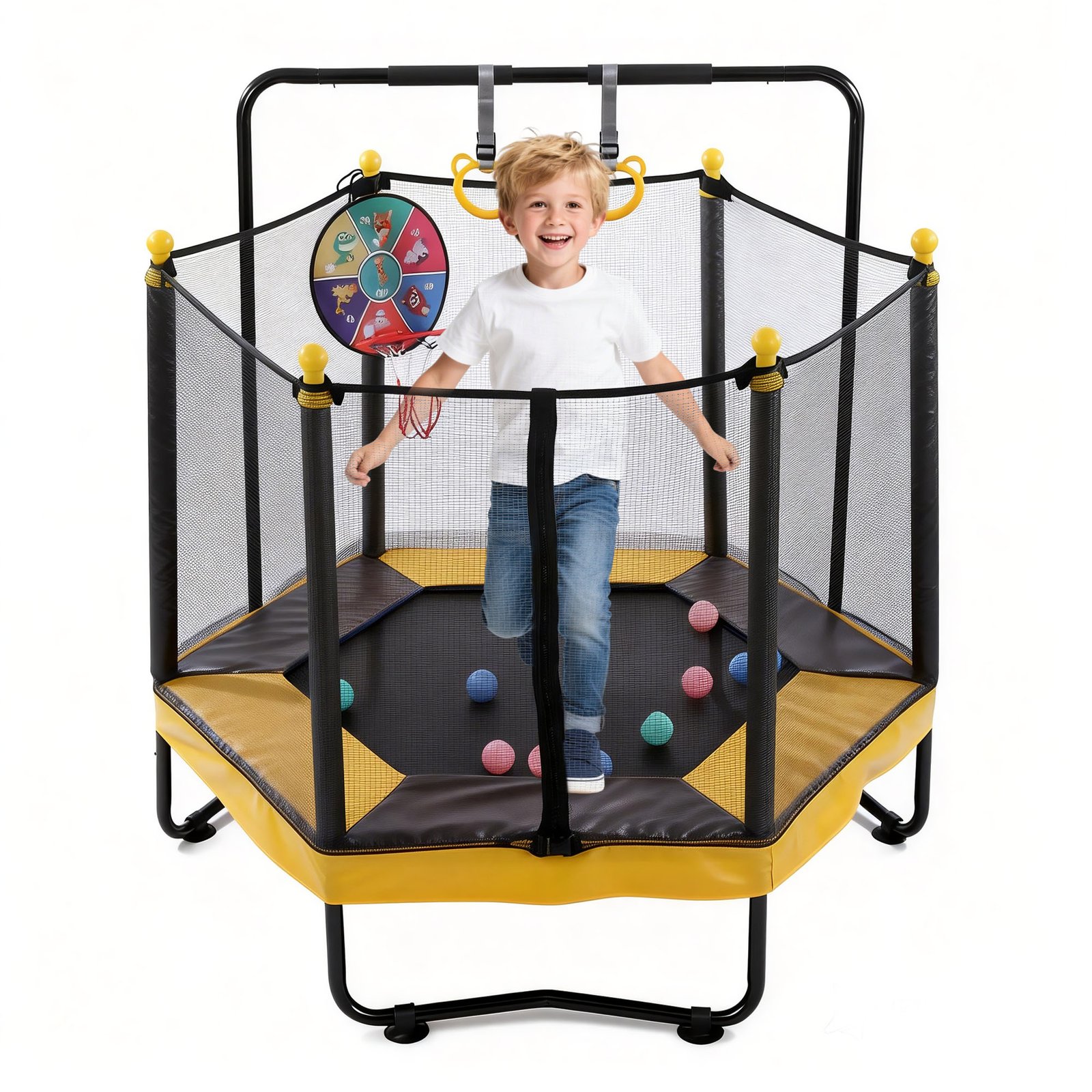 54 Inch Trampoline for Kids with Enclosure - Image 2