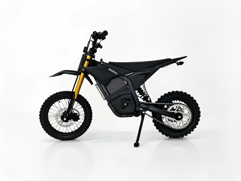 Electric Off-Road Dirt Bike, 55 KM/H Max Speed, Hydraulic Suspension & Disc Brake for Adult Recreational Riding,Black