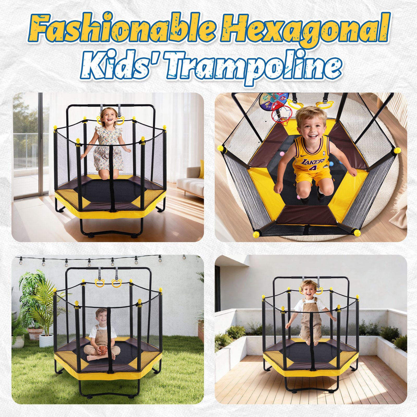 54 Inch Trampoline for Kids with Enclosure - Image 8