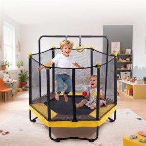 54 Inch Trampoline for Kids with Enclosure