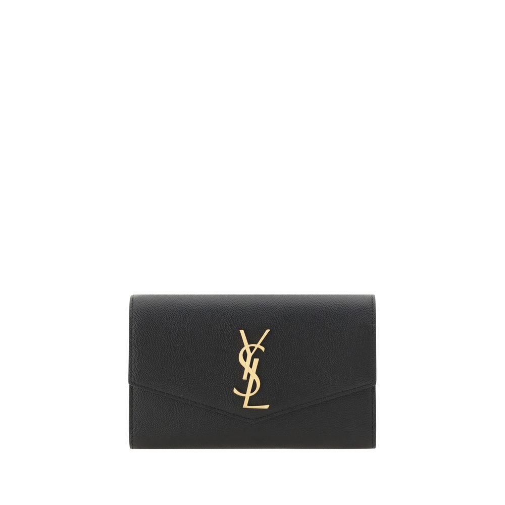 Saint Laurent Black Calf Leather Bos Taurus Wallet