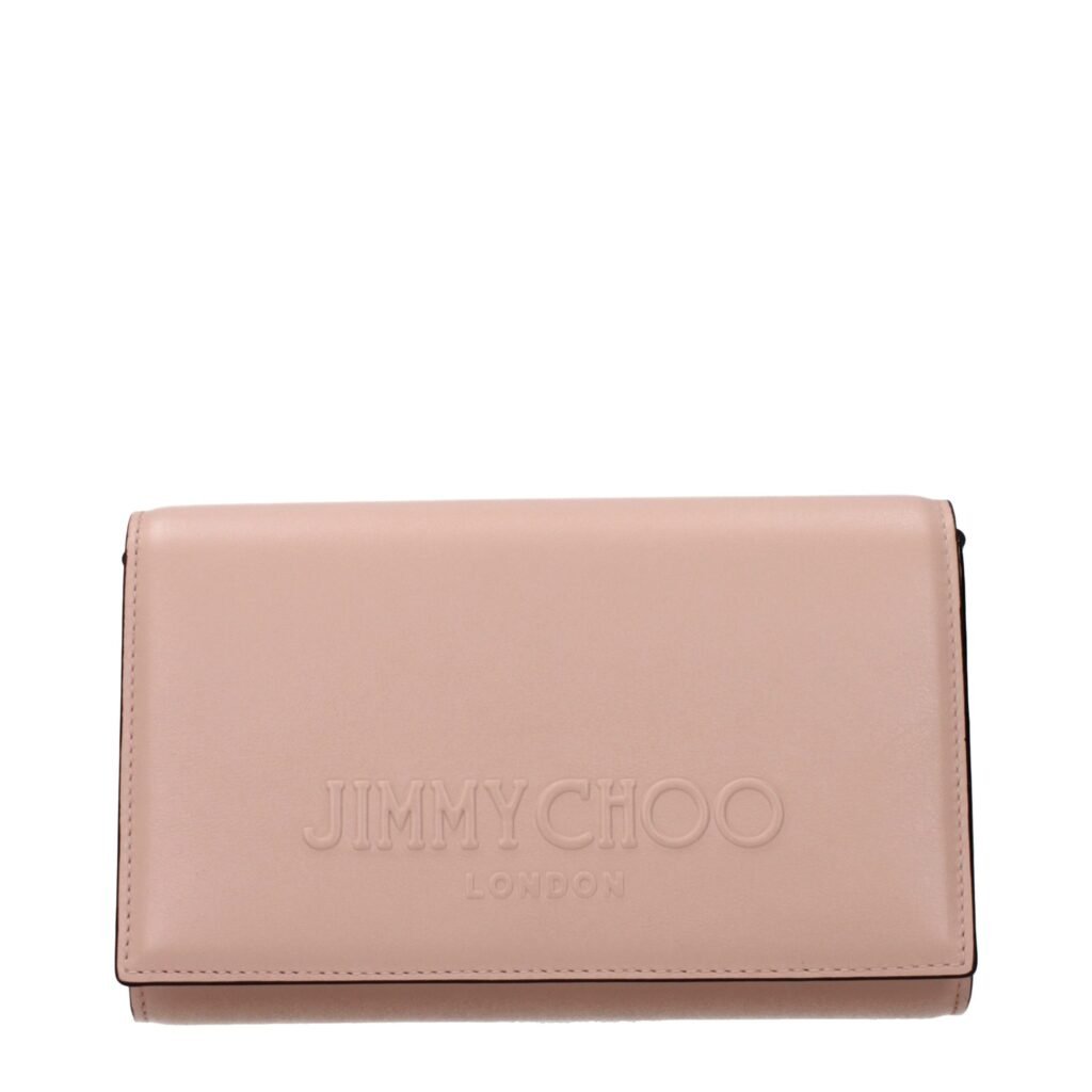 Jimmy Choo Pink Leather Clutch Bag