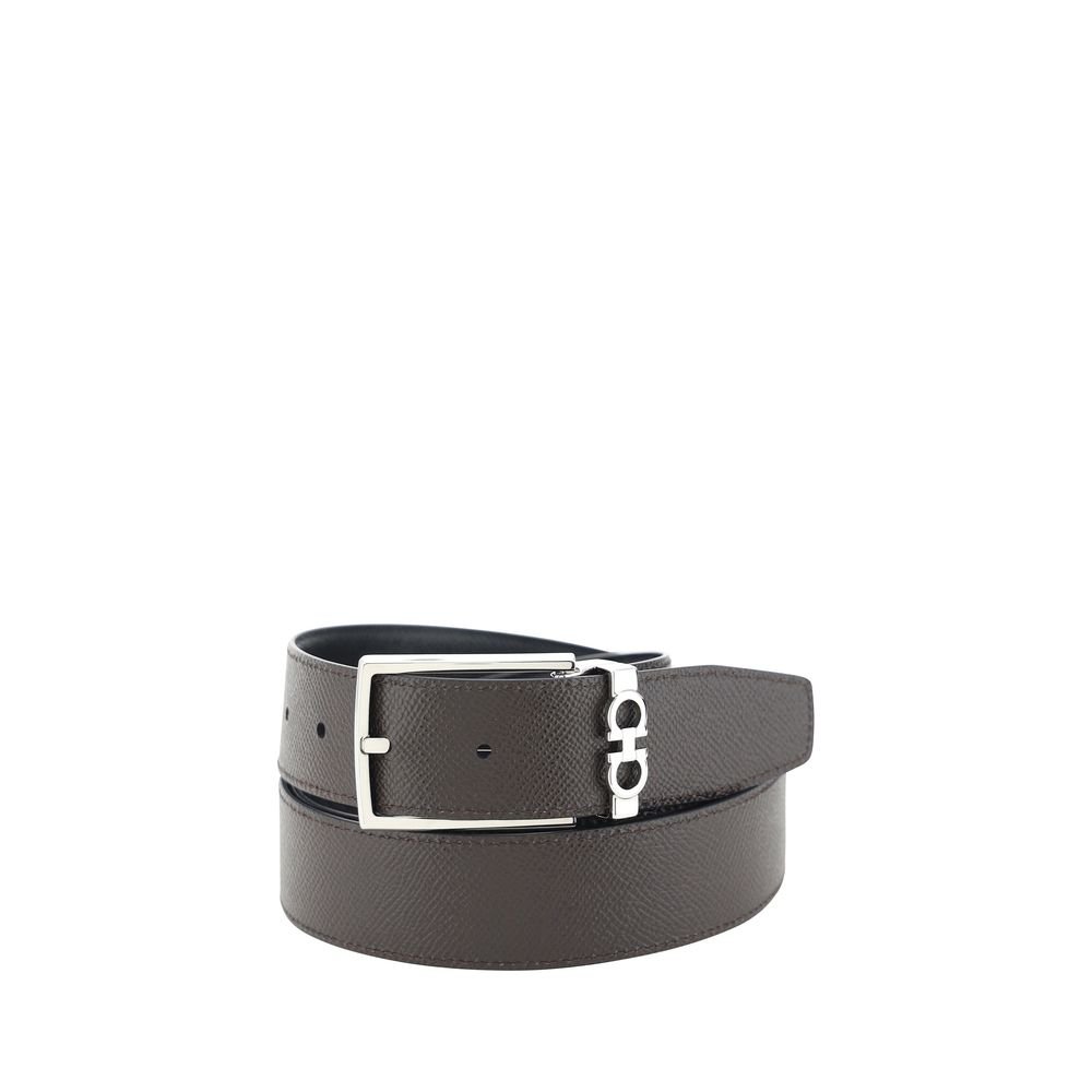 Ferragamo Black Leather Regular Belt - Image 3