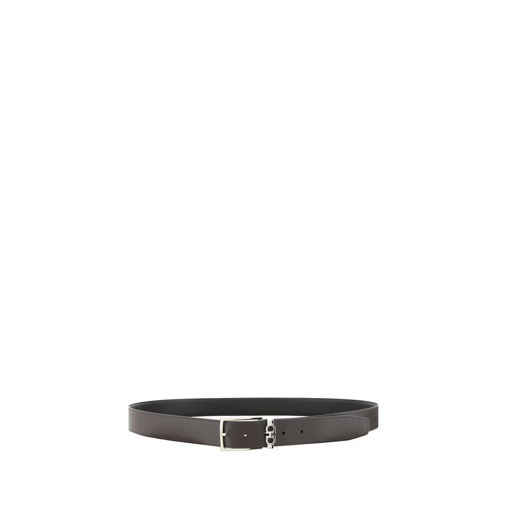 Ferragamo Black Leather Regular Belt - Image 6