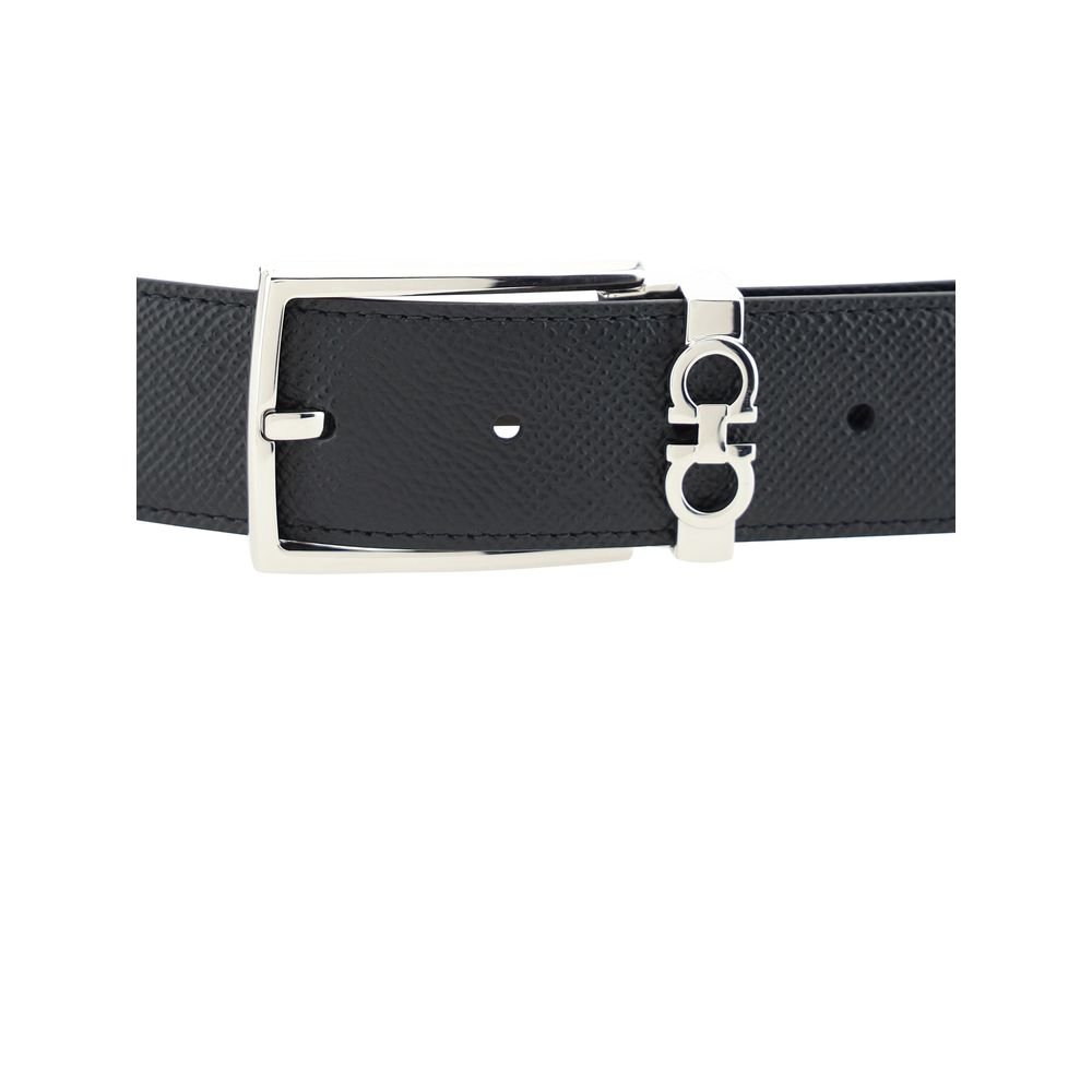 Ferragamo Black Leather Regular Belt - Image 7