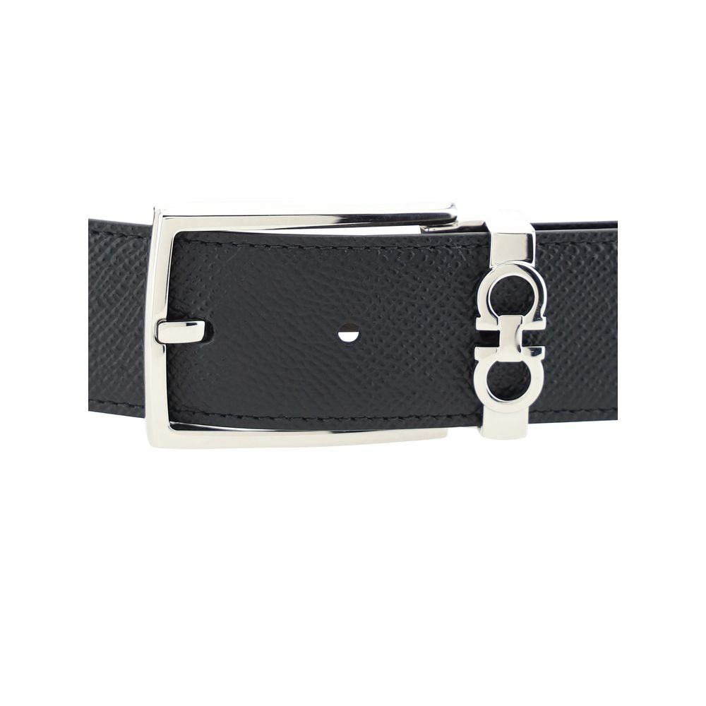 Ferragamo Black Leather Regular Belt - Image 8