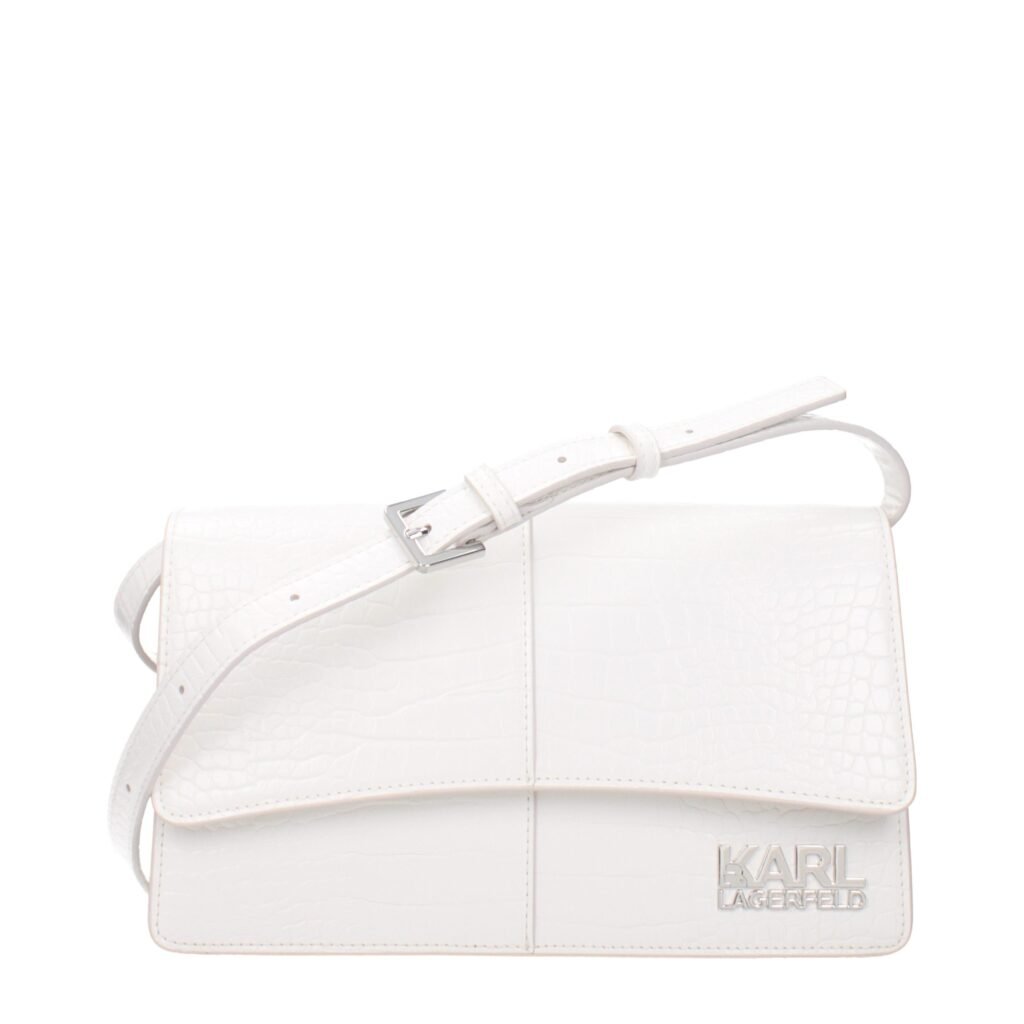 Karl Lagerfeld White Polyethylene Crossbody Bag