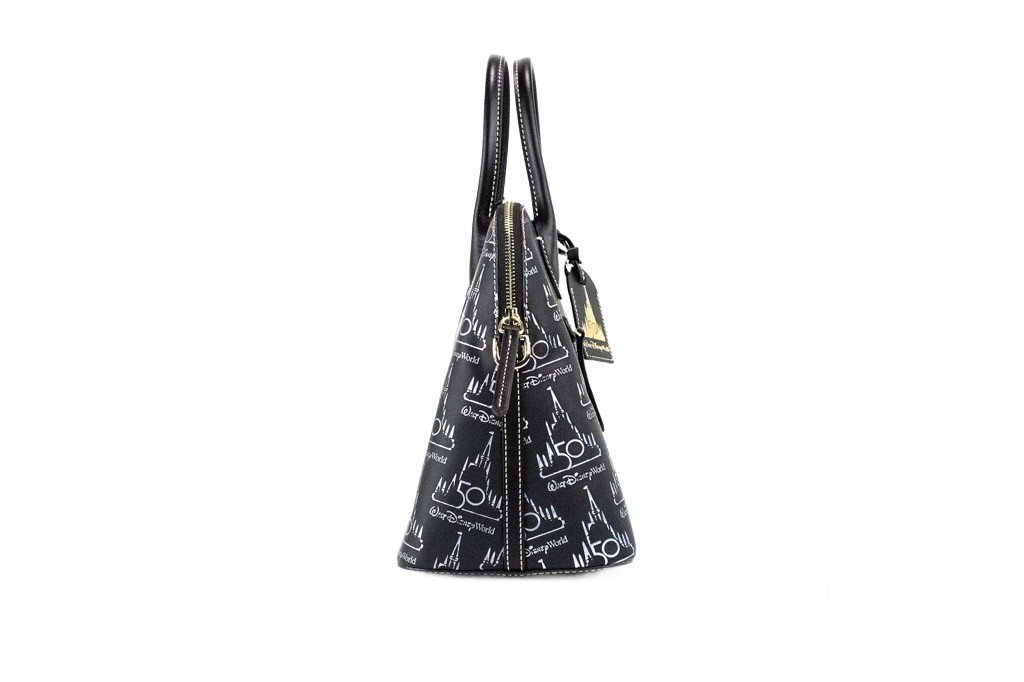 Dooney & Bourke Black Walt Disney World 50th Anniversary Leather Satchel Handbag - Image 4