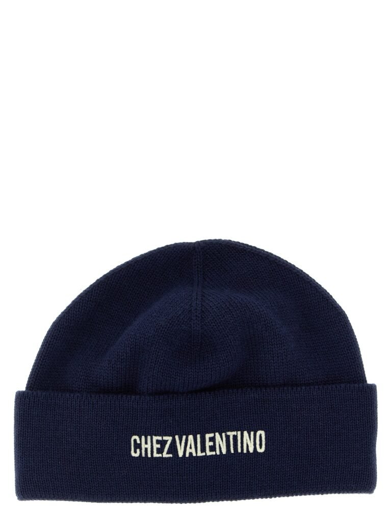 Valentino Garavani Blue Cotton Beanie
