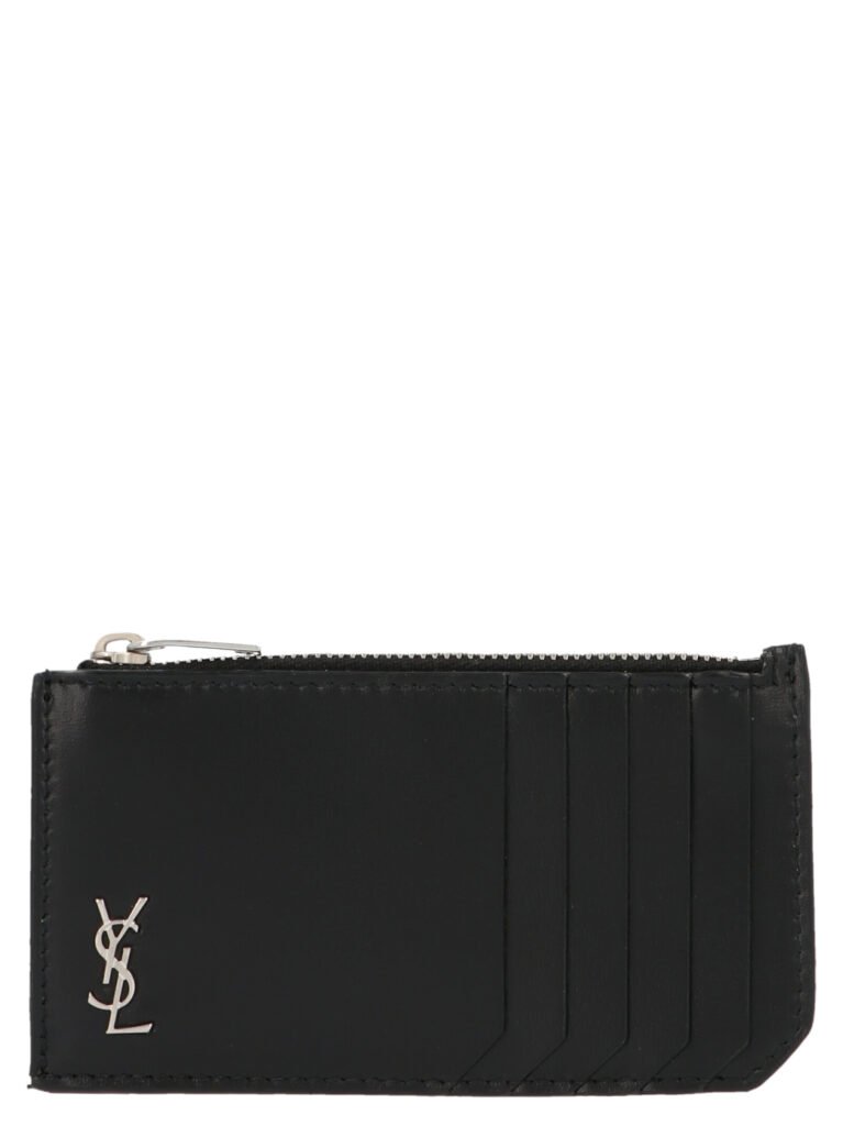 Saint Laurent Black Calfskin Cardholder