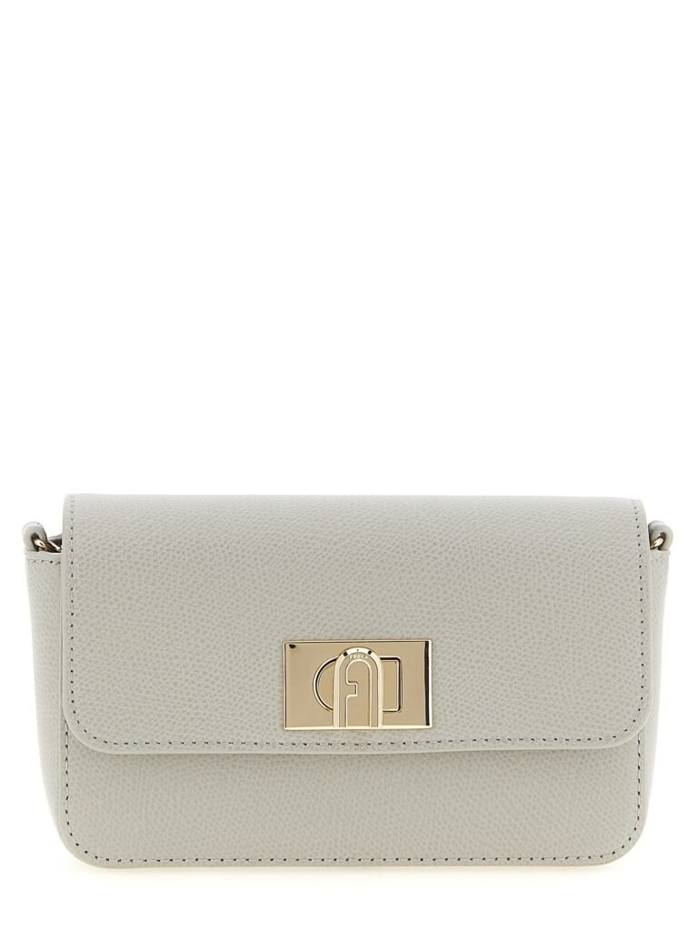 Furla Gray Calfskin Crossbody Bag