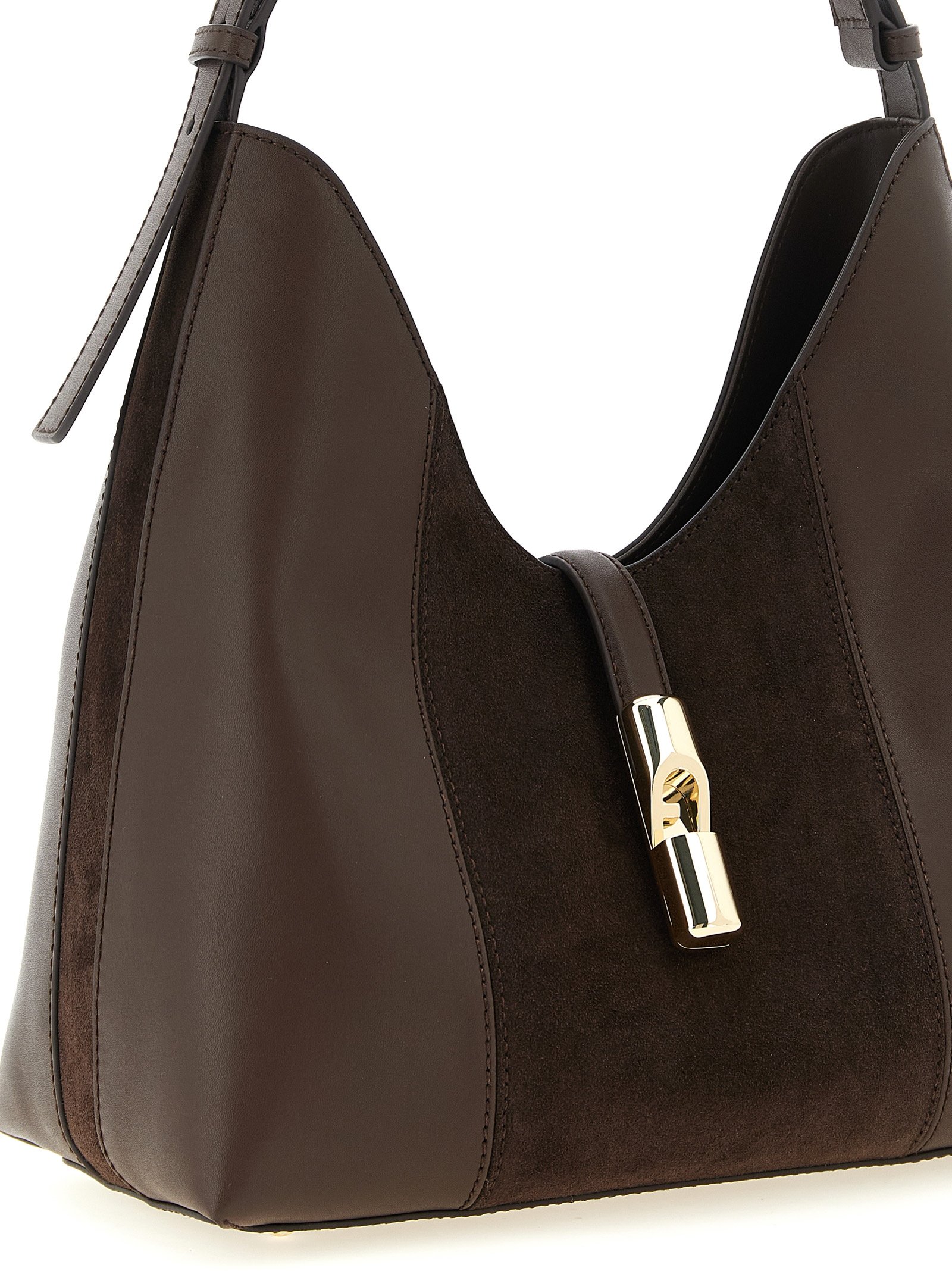 Furla Brown Calfskin Shoulder Bag - Image 3