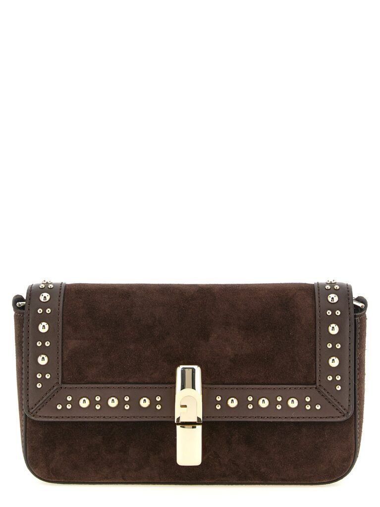 Furla Brown Calfskin Crossbody Bag
