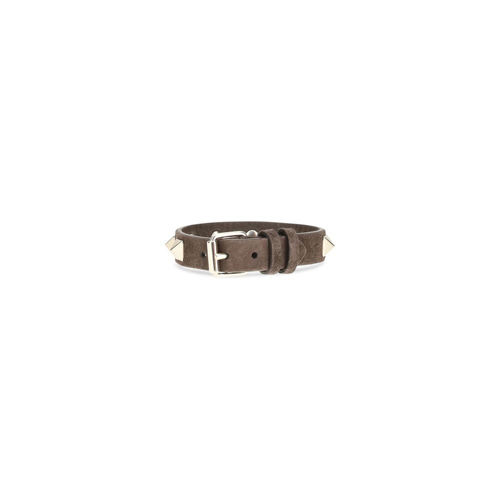 Valentino Garavani Brown Calf Leather Bos Taurus Bracelet - Image 2