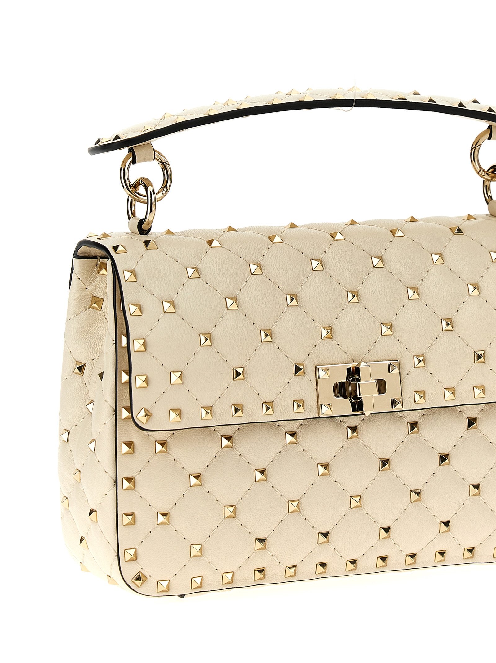 Valentino Garavani White Lamb Leather Shoulder Bag - Image 3