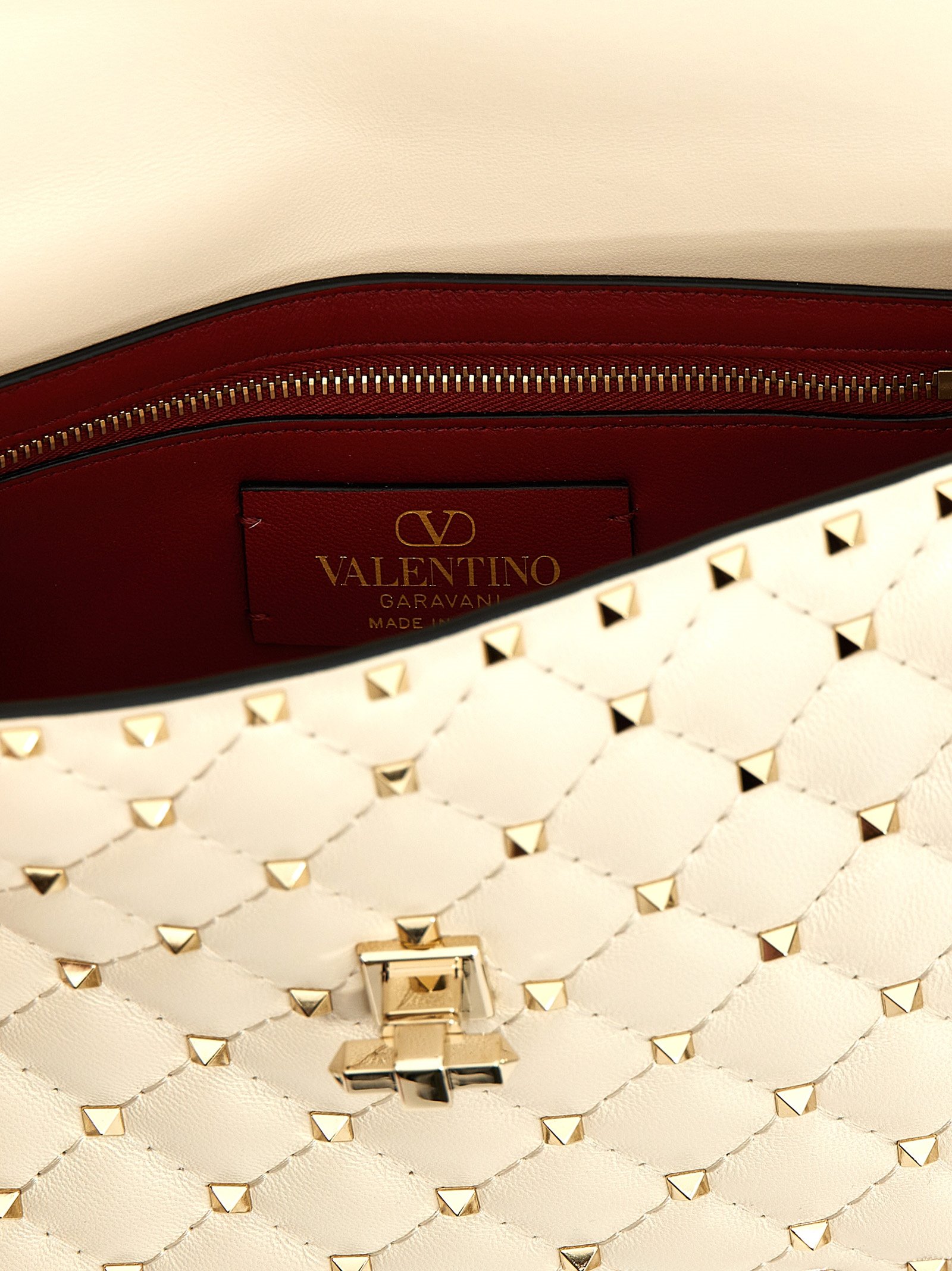 Valentino Garavani White Lamb Leather Shoulder Bag - Image 4