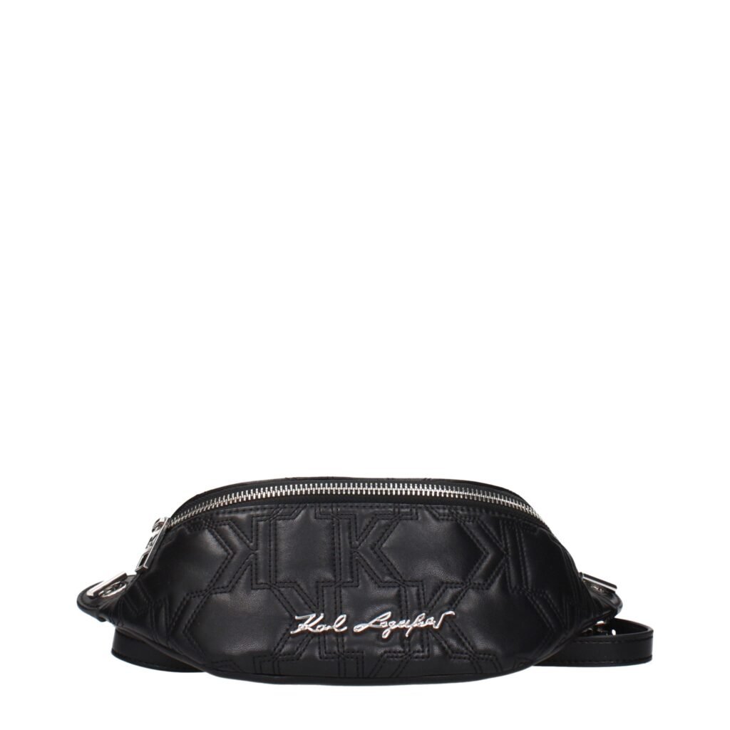 Karl Lagerfeld Black Leather Backpack