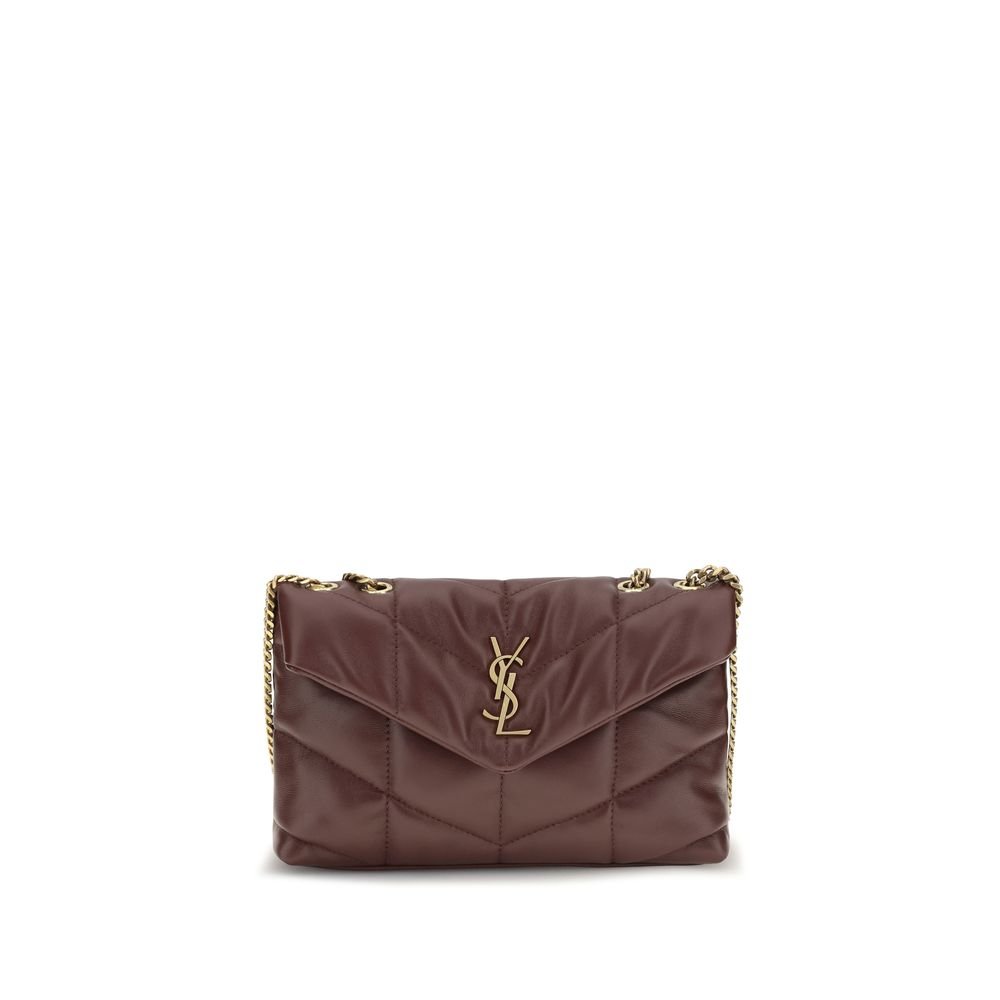 Saint Laurent Bordeaux Lamb Ovis Aries Shoulder Bag