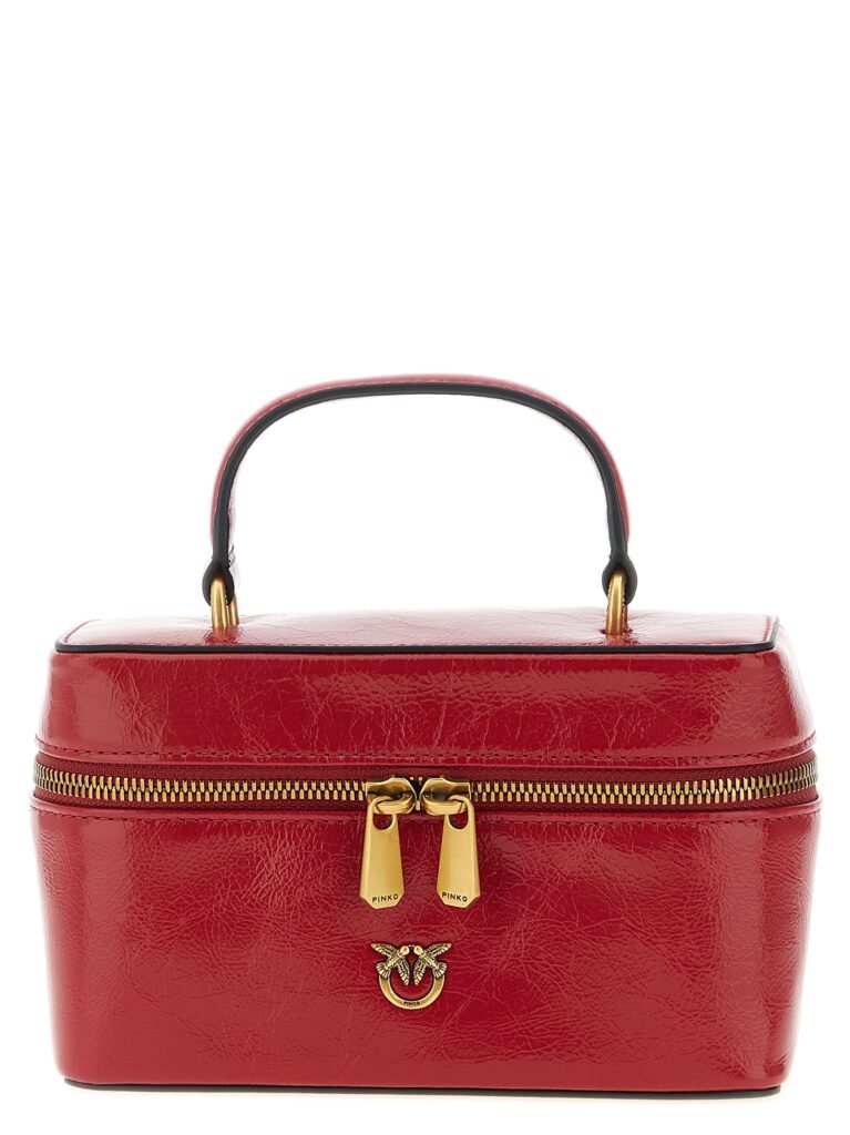 PINKO Red Calfskin Crossbody Bag