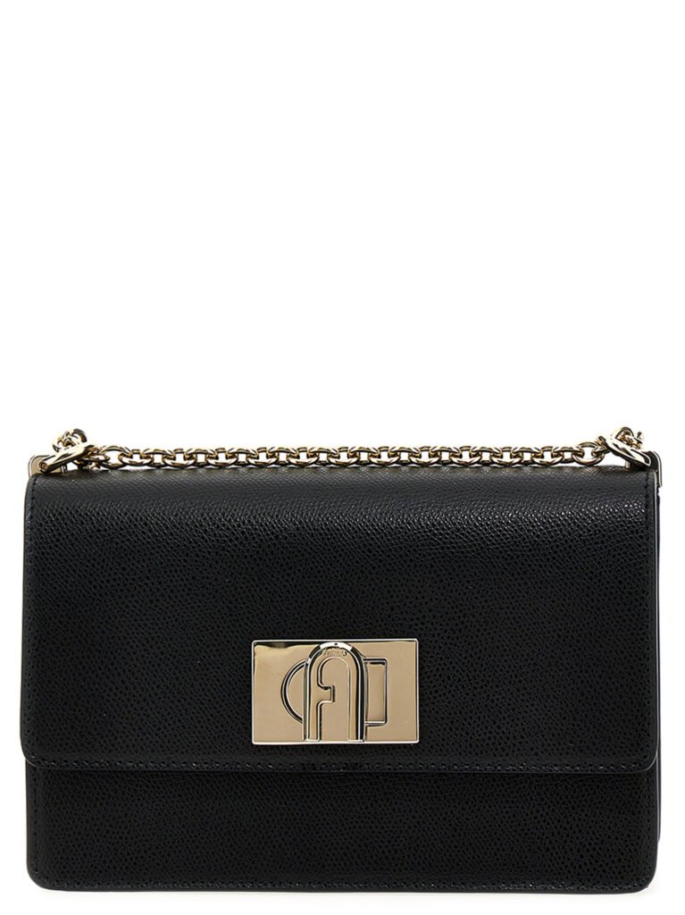 Furla Black Leather Crossbody Bag