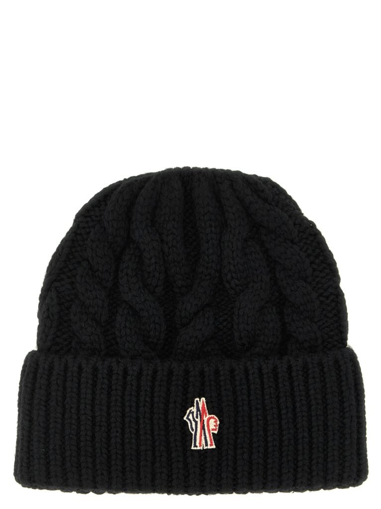 Moncler Grenoble Black Virgin Wool Beanie