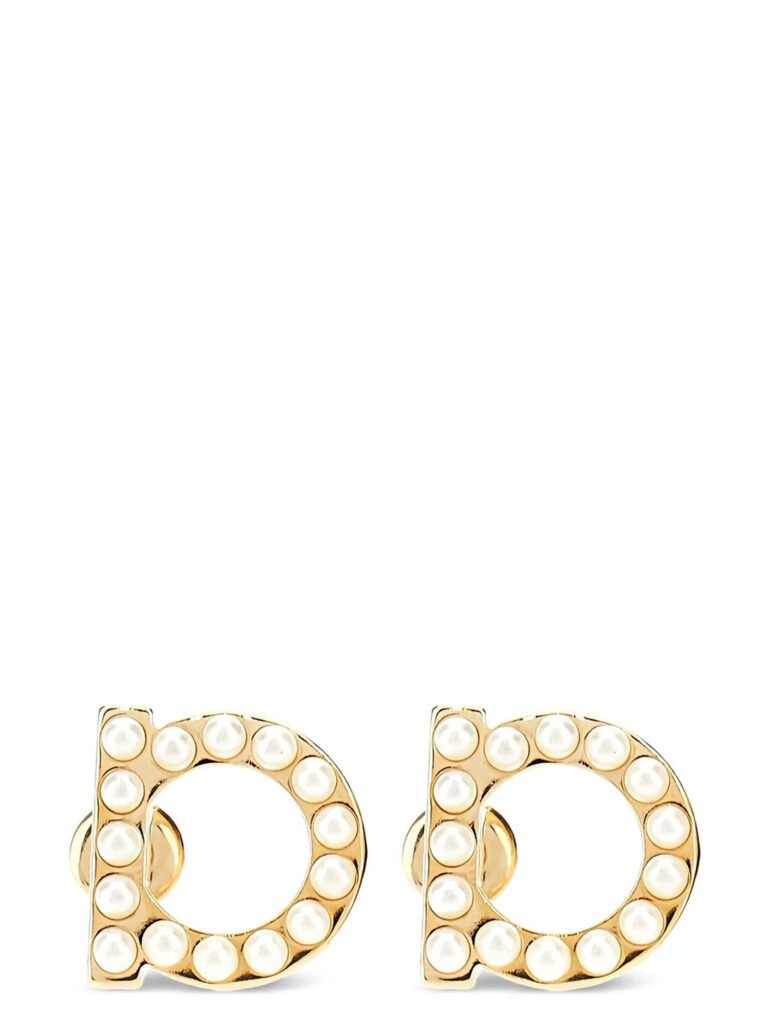 Ferragamo Gold Brass Earrings