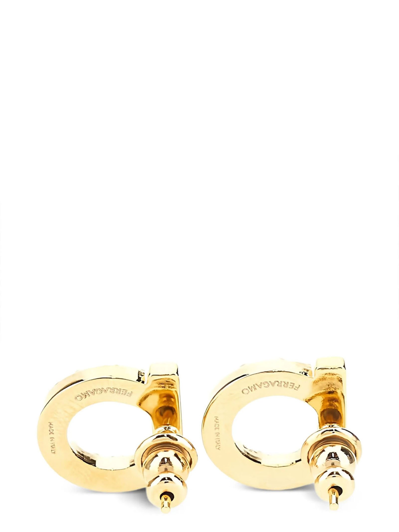 Ferragamo Gold Brass Earrings - Image 2