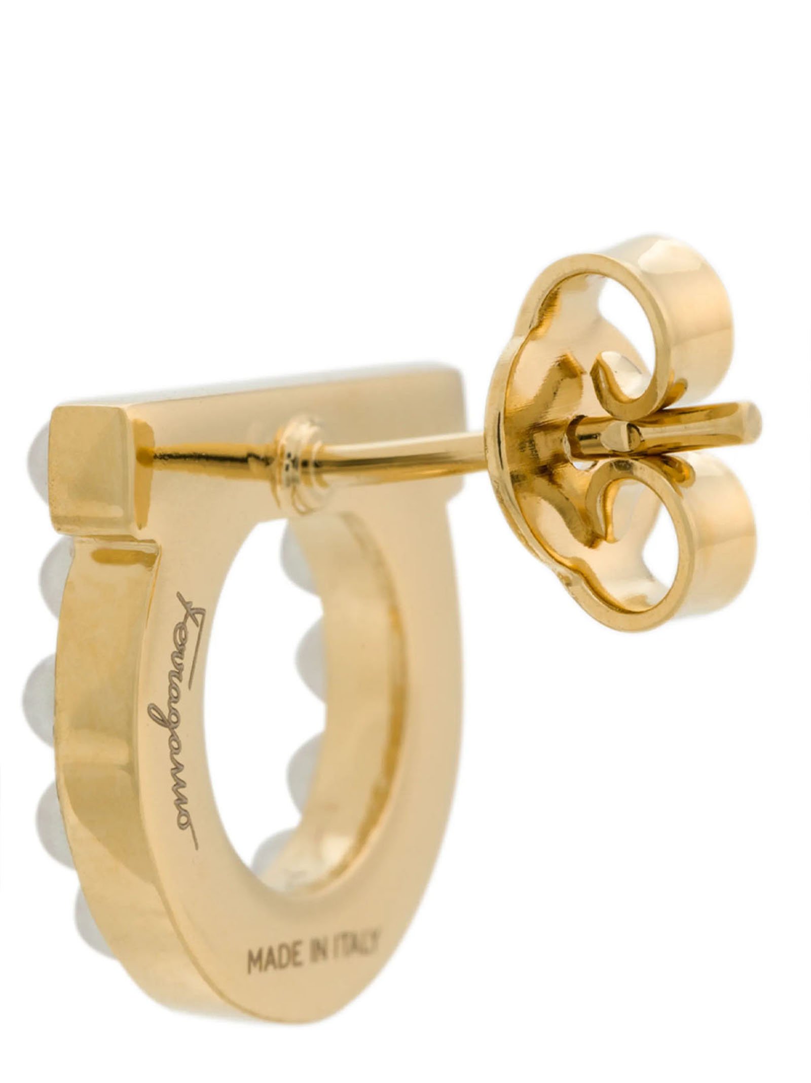 Ferragamo Gold Brass Earrings - Image 3