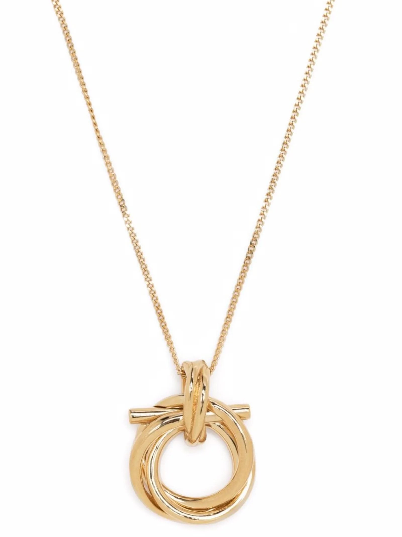 Ferragamo Gold Brass Necklace - Image 2