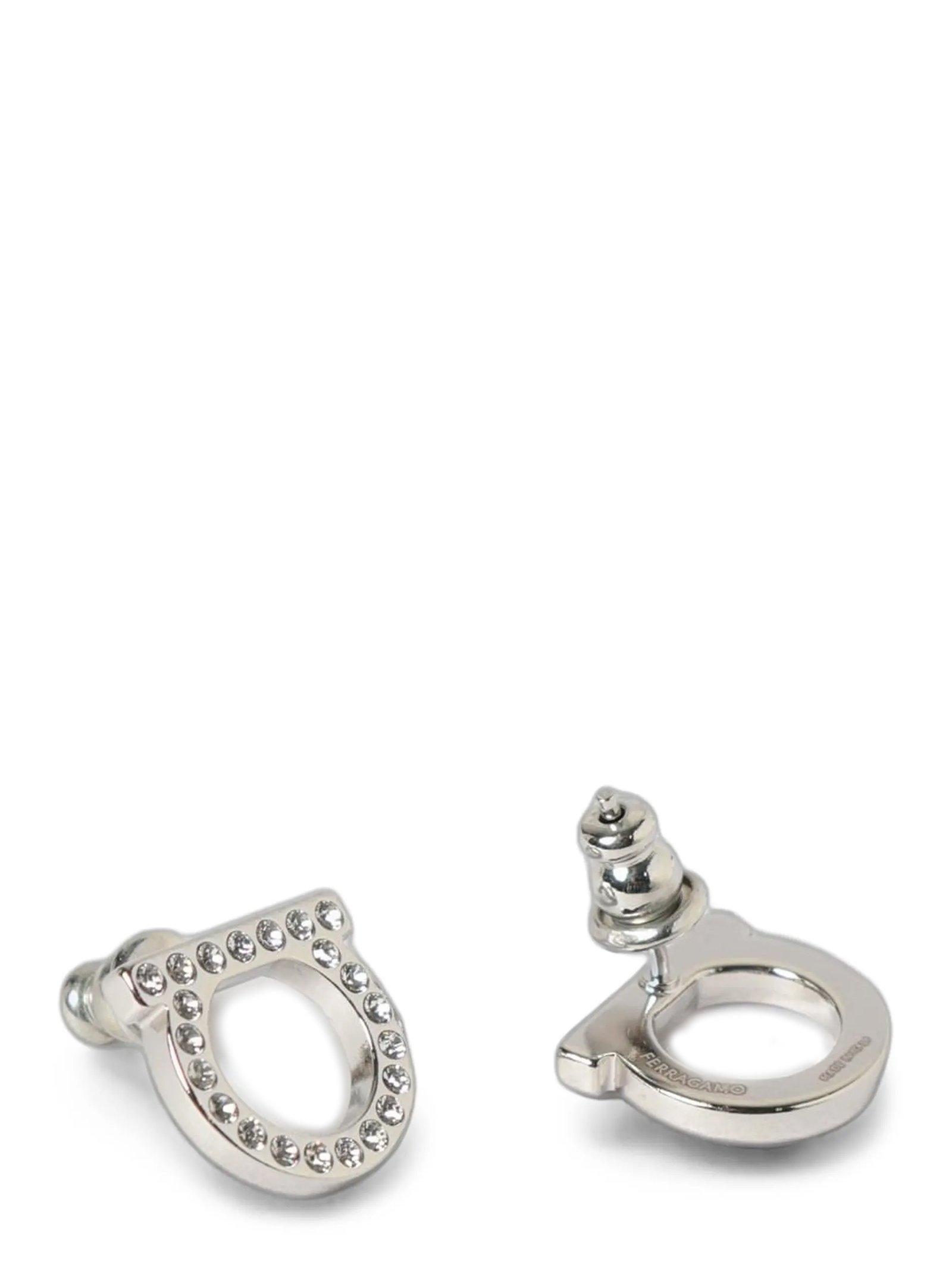 Ferragamo Silver Brass Earrings - Image 2