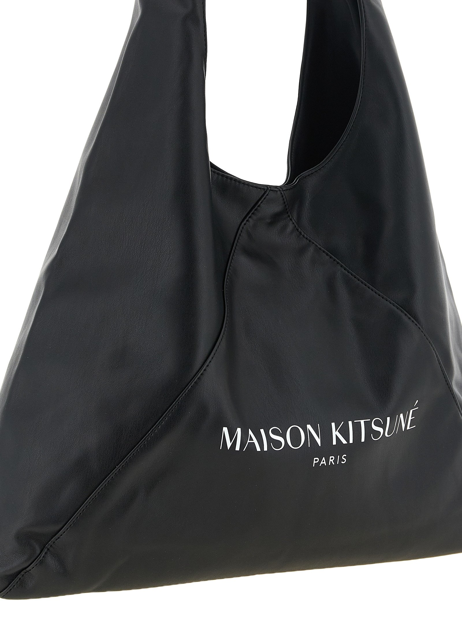 Maison Kitsuné Black Polyethylene Shoulder Bag - Image 3