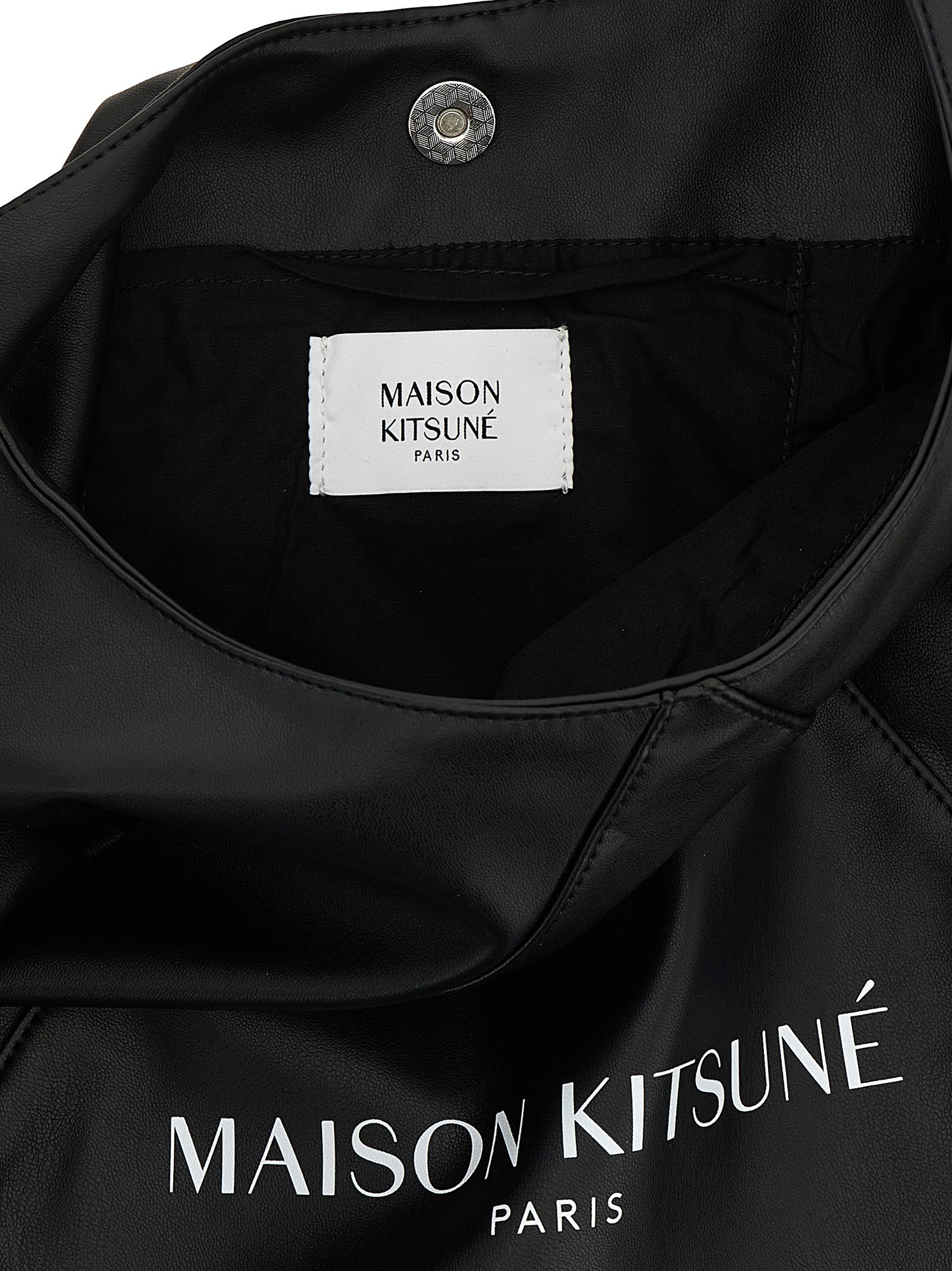 Maison Kitsuné Black Polyethylene Shoulder Bag - Image 4