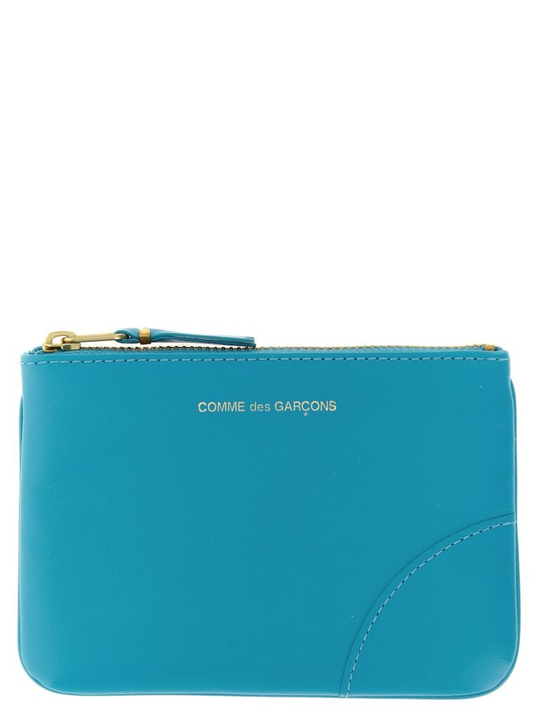 Comme Des Garçons Blue Calfskin Cardholder
