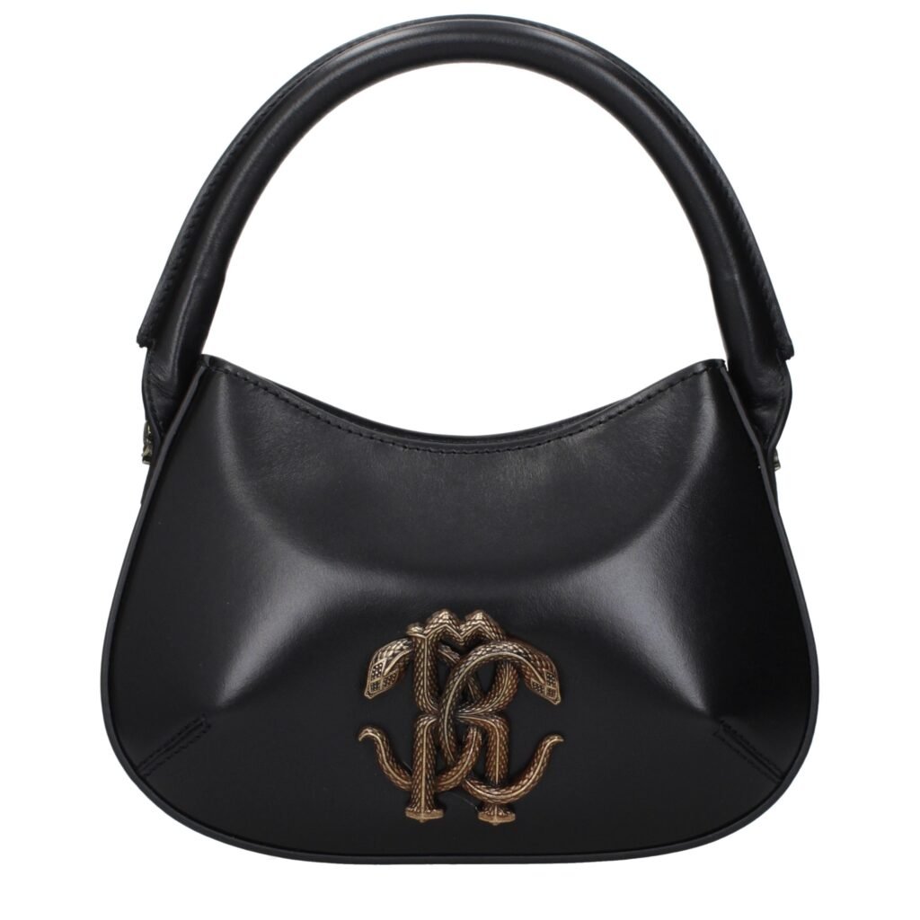 Roberto Cavalli Black Leather Handbag