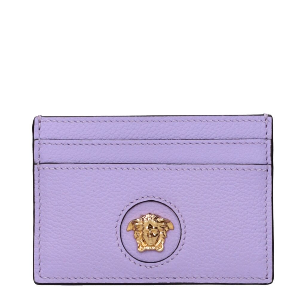 Versace Purple Leather Cardholder