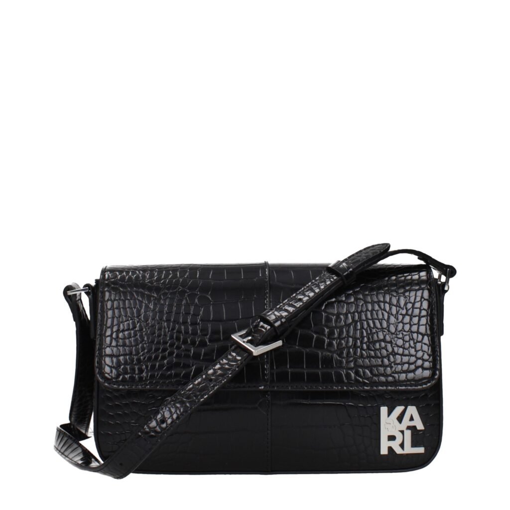 Karl Lagerfeld Black Polyethylene Shoulder Bag