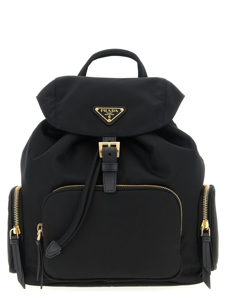 Prada Black Recycled Polyamide Backpack